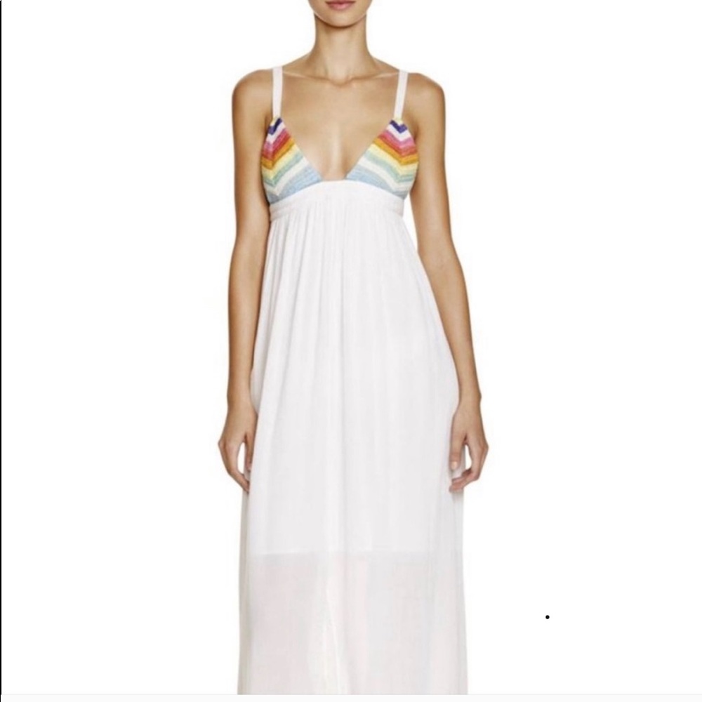 Mara Hoffman RAINBOW Summer Maxi Swim Cover up S